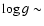 $\log{g}\sim$