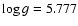 $\log{g}=5.777$
