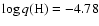 $\log{q(\rm H)}=-4.78$