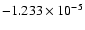 $-1.233\times
10^{-5}$