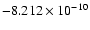 $-8.212\times
10^{-10}$