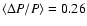 $\langle \Delta P/P \rangle=0.26$