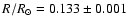 $R/R_{\odot}=0.133 \pm 0.001$