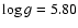 $\log{g}=5.80$
