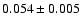 $0.054\pm0.005$
