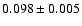 $0.098\pm0.005$