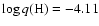 $\log{q(\rm H)}=-4.11$