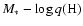 $M_{\ast}-\log{q(\rm H)}$