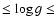 $\leq\log{g}\leq$