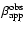 $\beta ^{\rm {obs}}_{\rm {app}}$