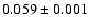$0.059\pm 0.001$