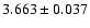$3.663\pm 0.037$