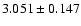 $3.051\pm 0.147$