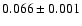 $0.066\pm 0.001$