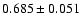 $0.685\pm 0.051$