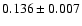$0.136\pm 0.007$