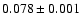 $0.078\pm 0.001$