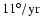$11^{\circ}/\rm {yr}$