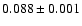 $0.088\pm 0.001$
