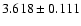 $3.618\pm 0.111$