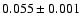 $0.055\pm 0.001$