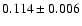 $0.114\pm 0.006$