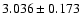 $3.036\pm 0.173$