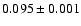 $0.095\pm 0.001$