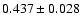 $0.437\pm 0.028$