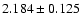 $2.184\pm 0.125$