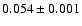 $0.054\pm 0.001$