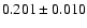$0.201\pm 0.010$
