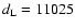$d _{\rm L}=11025$