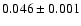$0.046\pm 0.001$