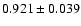 $0.921\pm 0.039$