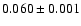 $0.060\pm 0.001$