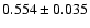 $0.554\pm 0.035$