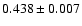 $0.438\pm 0.007$