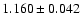 $1.160\pm 0.042$