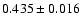 $0.435\pm 0.016$