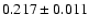 $0.217\pm 0.011$