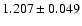 $1.207\pm 0.049$