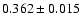 $0.362\pm 0.015$