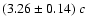 $(3.26\pm0.14)~c$