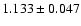 $1.133\pm 0.047$