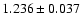 $1.236\pm 0.037$