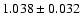 $1.038\pm 0.032$