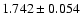 $1.742\pm 0.054$