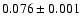$0.076\pm 0.001$