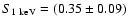 $S_{1~\rm keV}=(0.35\pm0.09)$